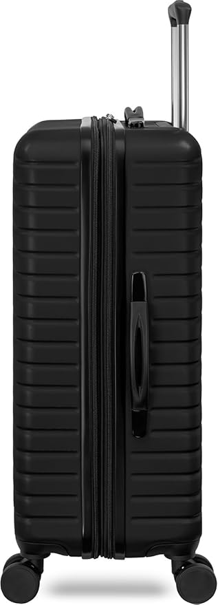 Everest Expandable Hardsided Spinner (Black, 24-Inch Checked Medium)