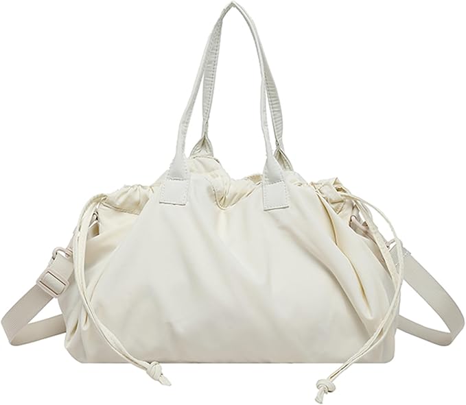 Stylish Crinkled Nylon Handbag with Adjustable Comfortable Strap and Spacious Interior Shoulder Bag for Work or Gym Use Bag