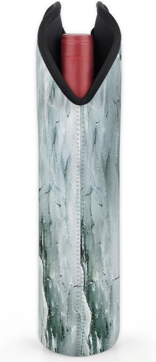 Wine Carrier Tote Personalized Bag for 2 Bottles - Neoprene Wine Bottle Holder with Carry Handle, Wine Protective Bag Insulated Bag Beer Cans Water Bottle Holder for Travel Picnic,Style20