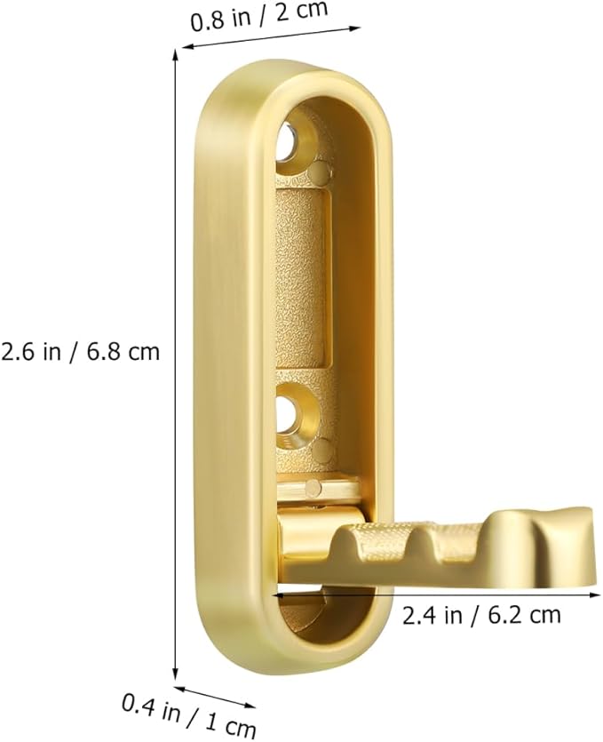 iplusmile 4 Pack Foldable Wall Hooks, Zinc Alloy Invisible Coat Hook for Hanging, Brushed Gold Retractable Towel Hanger, Space Saving Metal FoldingHooks for Backpack Purse Closet
