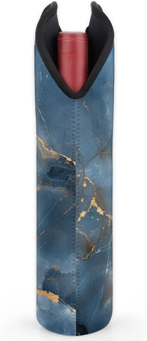 Wine Carrier Tote Personalized Bag for 2 Bottles - Neoprene Wine Bottle Holder with Carry Handle, Wine Protective Bag Insulated Bag Beer Cans Water Bottle Holder for Travel Picnic,Style23