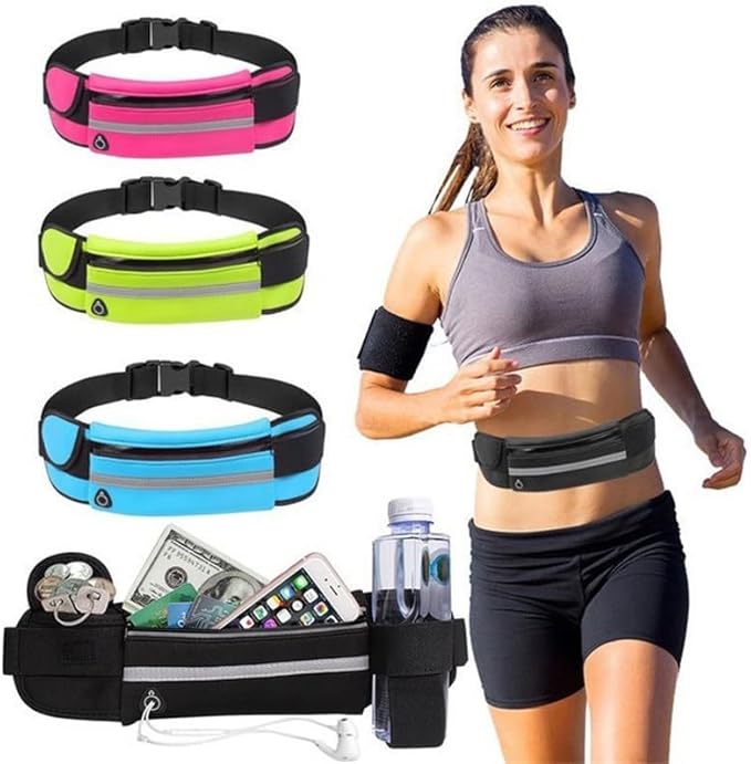 Anti-Theft Invisible Waist Bag, Hidden Storage for Safer Travel, Ultra-Slim Money Belt, Waterproof, Ultra-Light Fabric - Soft, Stretchy & Breathable (Orange)