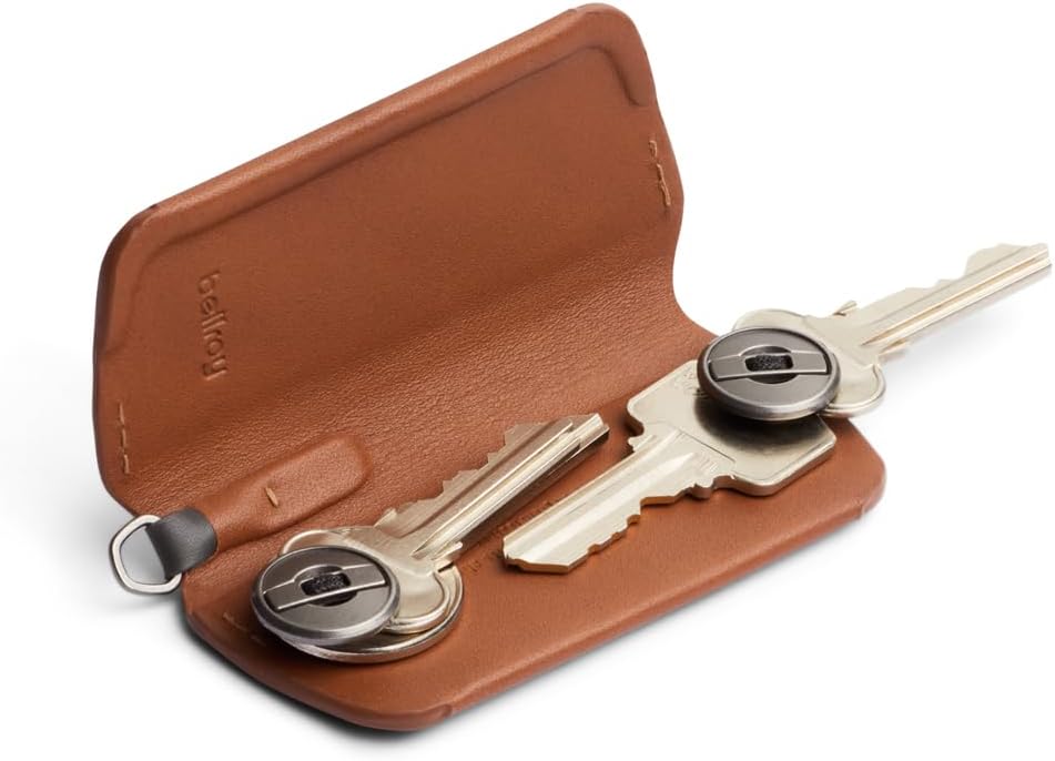 Bellroy Key Cover Plus – 3rd Edition (Leather Key Holder, Holds 4 – 8 Keys) - Caramel