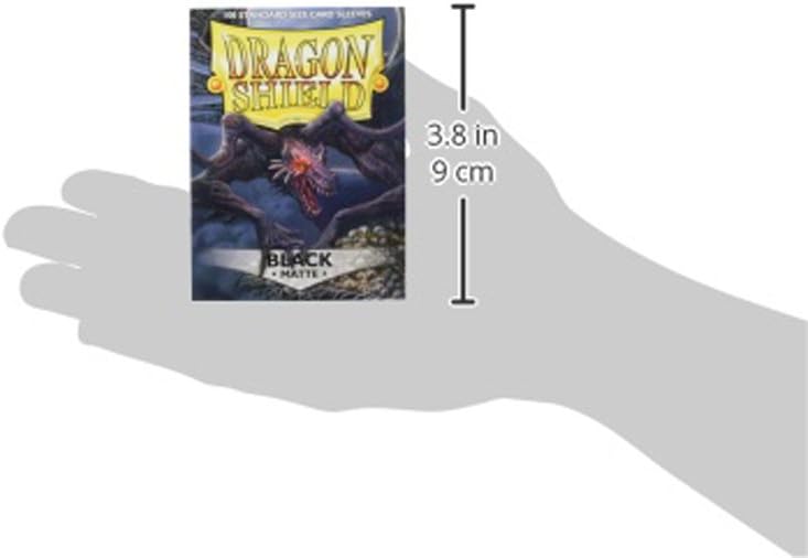Dragon Shield | Standard Size Card Matte Sleeves | 100 CT - Smooth & Tough Premium TCG Sleeves | Compatible with Pokemon, Flesh & Blood, One Piece & Magic The Gathering | Black