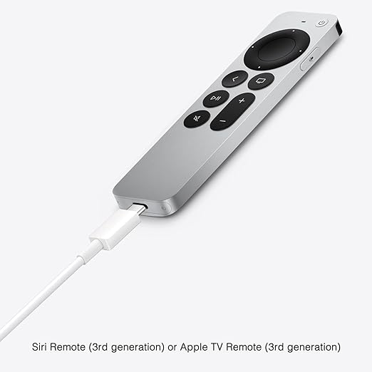 6FT USB C Apple TV Remote Cable for Apple TV Remote (3rd Gen), 4th Gen, Siri Remote (3rd Gen), 4K Remote (3rd Gen), iPhone 17 16 15, 17/16/15 Pro Max,17Air, 16 15 Plus Car Charger Cable Replacement
