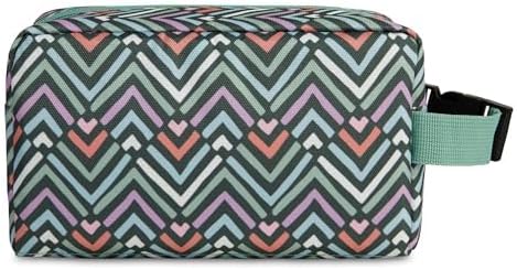 PackIt(R) Freezable Snack Box, Diamond Chevron, Built with EcoFreeze(R) Technology, Collapsible, Zip Closure with Buckle Handle, Designed For Work Snacks, Fresh Snacks On the Go, Adults, and All Ages