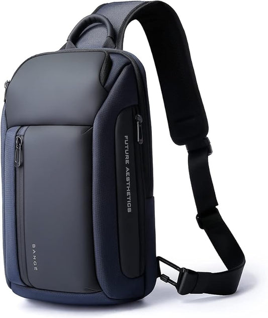 BANGE Men's Crossbody Backpack - Waterproof Shoulder Bag for Travel, Hiking & Daily Commute