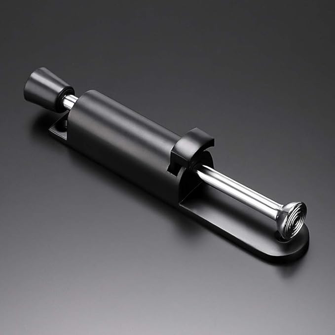 Sumnacon Kickdown Door Stop - Stainless Steel Easy Step Door Stopper, Spring Loaded Telescopic Step On/Off Door Stopper Rubber, Adjustable Heavy Duty Door Locks Holder Stop/Release by Foot, Black