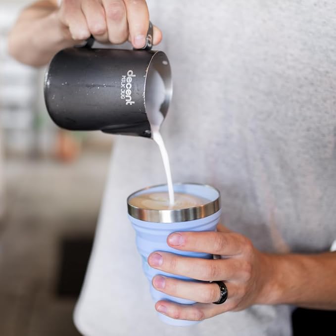 HYDAWAY 16oz Collapsible Travel Cup - Silicone Collapsible Cup with Stainless Steel Rim, BPA-Free, Reusable, Durable for Camping, Travel & Everyday Use
