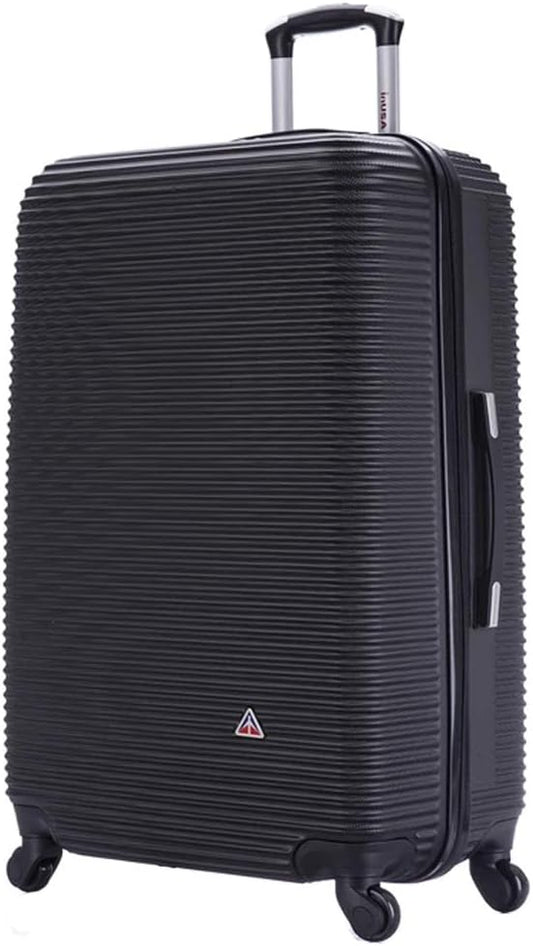 InUSA ROYAL Hardside Spinner Luggage with Ergonomic Handles | Spacious Travel Suitcase with Four Spinner Wheels and Studs | 32 Inch Extra Large Spinner Luggage | Black