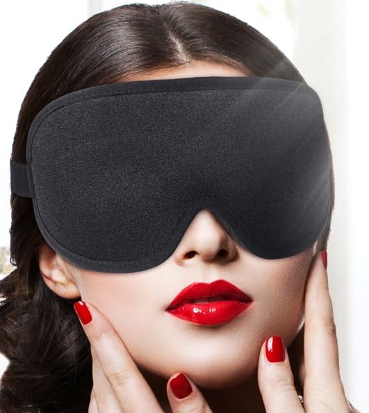 Sleep mask,Silky Touch with Soft Foam, Comfortable, Breathable,Offers Full Coverage,Flat on Your eyelids by Glory