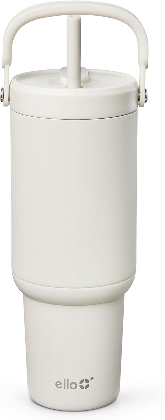 Ello Oasis Go+ 32oz Tumbler with Top Handle and Retracting Straw | Reusable Insulated Stainless Steel Cup, 100% Leakproof Water Bottle, 24 Hours Cold, Cup Holder Friendly For Travel | Mineral