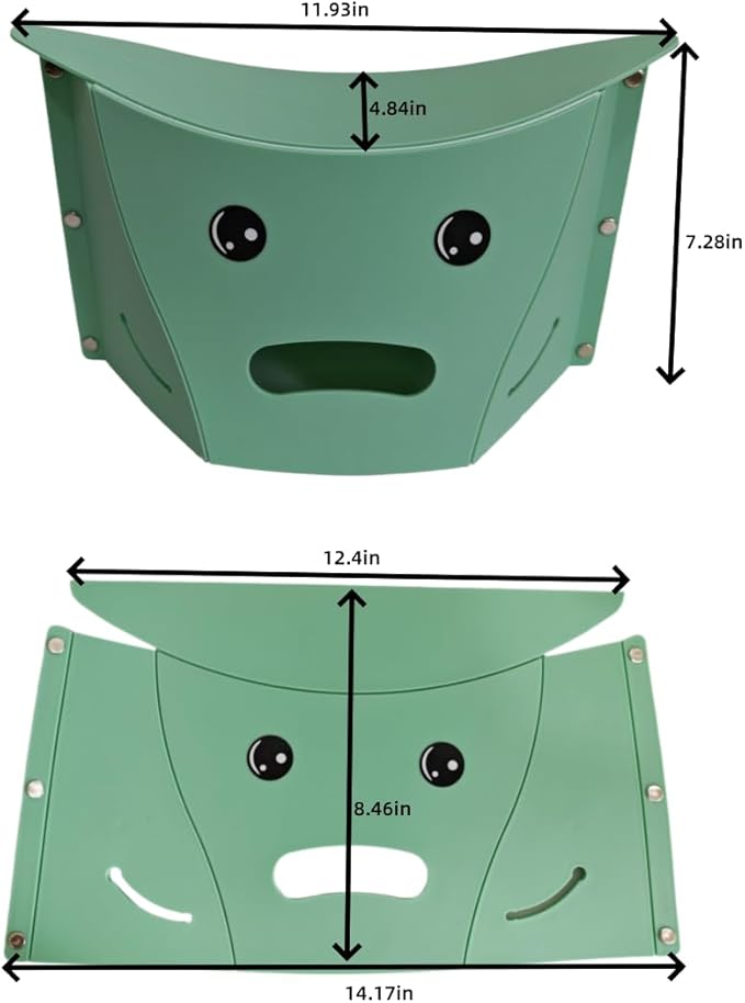 Foldable footrest for Desk and Travel - Foot Stool for Under Office Desk or Airplane Foot Rest for air Travel Comfort (Green)