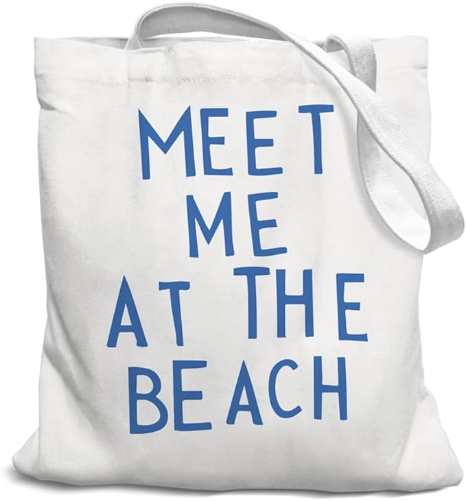 Beach Summer Canvas Tote Bag for Women Teen Girls Gifts Cute Small Travel Work Tote Bags Reusable Grocery Bags
