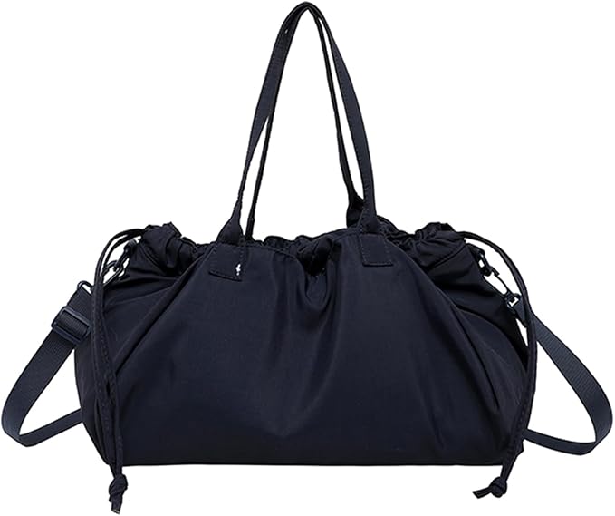 Stylish Crinkled Nylon Handbag with Adjustable Comfortable Strap and Spacious Interior Shoulder Bag for Work or Gym Use Bag