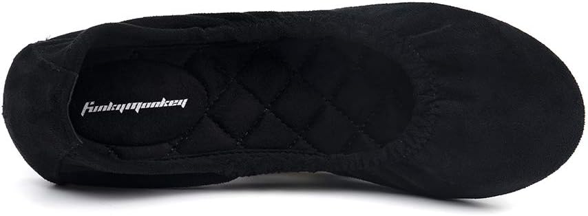 FUNKYMONKEY Women's Ballet Flats Soft Round Toe Comfortable Shoes