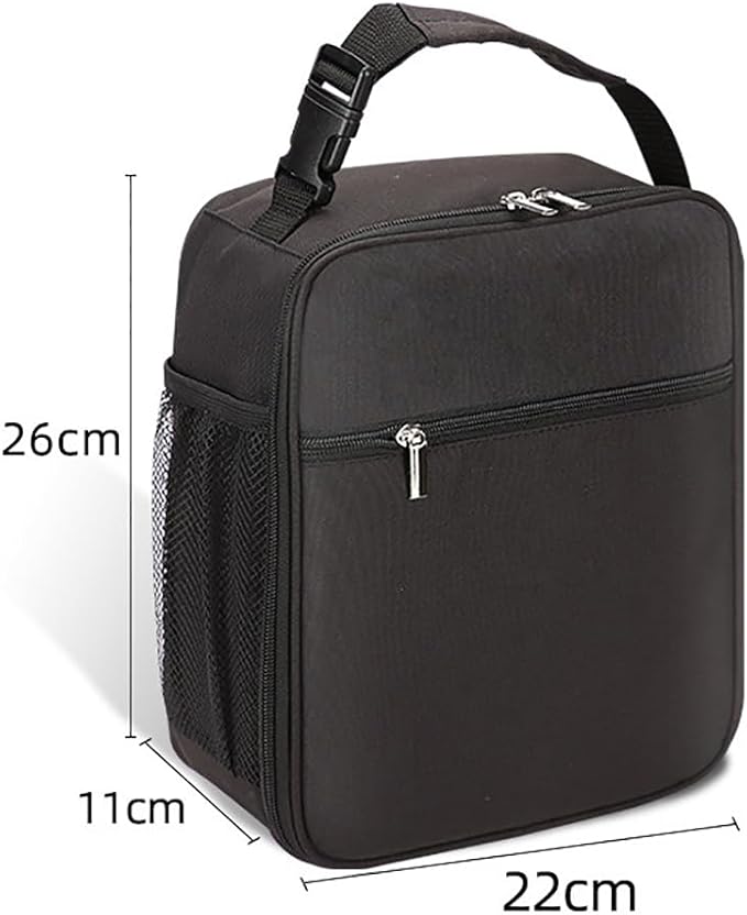 Insulated Lunch Bag for Men and Women, Leakproof Lunch Box with Mesh Pockets for Work, Gym, Travel or Camping, Lightweight and Easy Clean