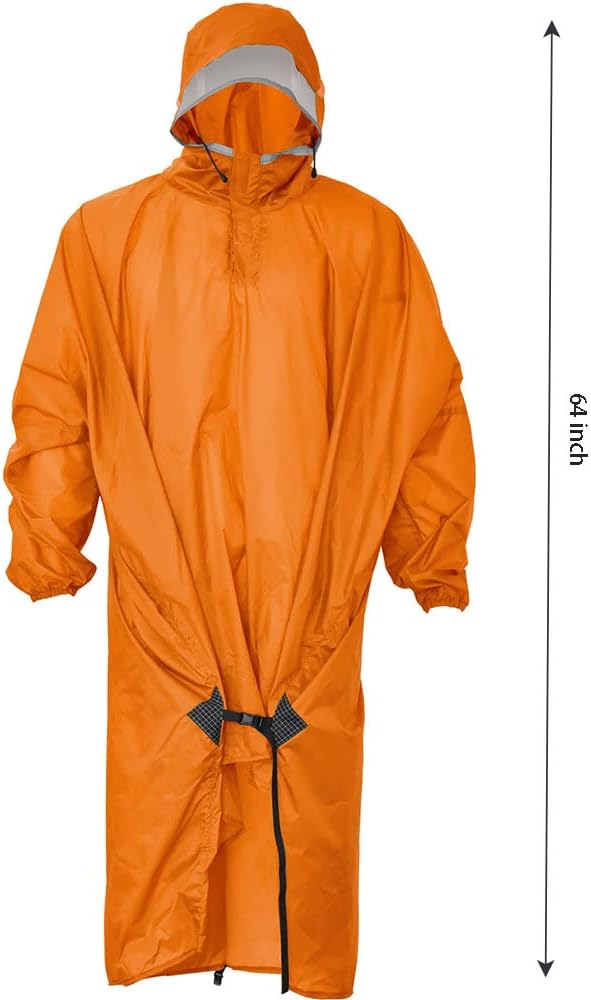 YDYJKI Hooded Rain Poncho Waterproof Raincoat Jacket for Men Women Adults,Lightweight Waterproof Rain Gear