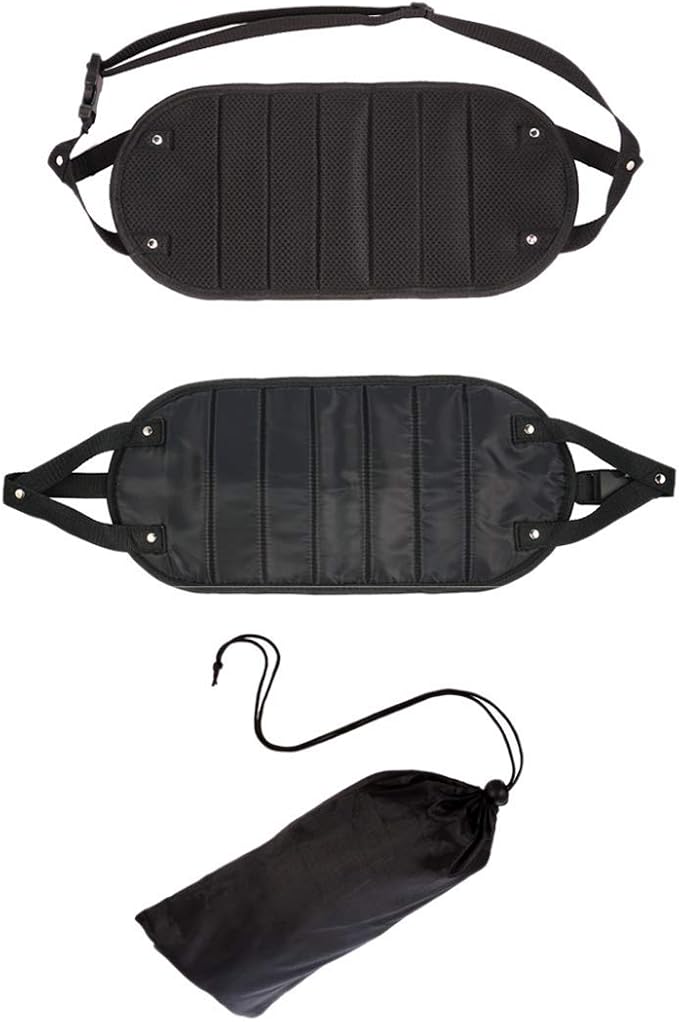 Magik 1-3 Pack Portable Foot Rest Relax Travel Hammock Carry Flight Leg Lift Pedal Adjustable Height and Length Airplane Office Bus Train Pad, Reducing Swelling and Soreness (Black, 1 Pack)