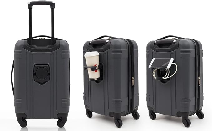 Wrangler Astral Hardside Luggage, Dark Shadow, 22-Inch Carry-On