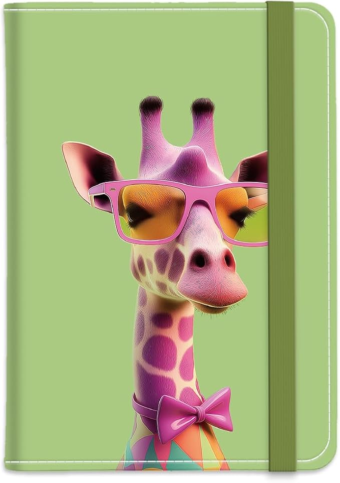 PU Leather Passport Holder Cover 5.9×4.3 Inch with Credit Card Slot and Boarding Pass Slot Combo Blocking Passport Holder Wallet Cover Case for Travel Boarding Essentials (Giraffe)
