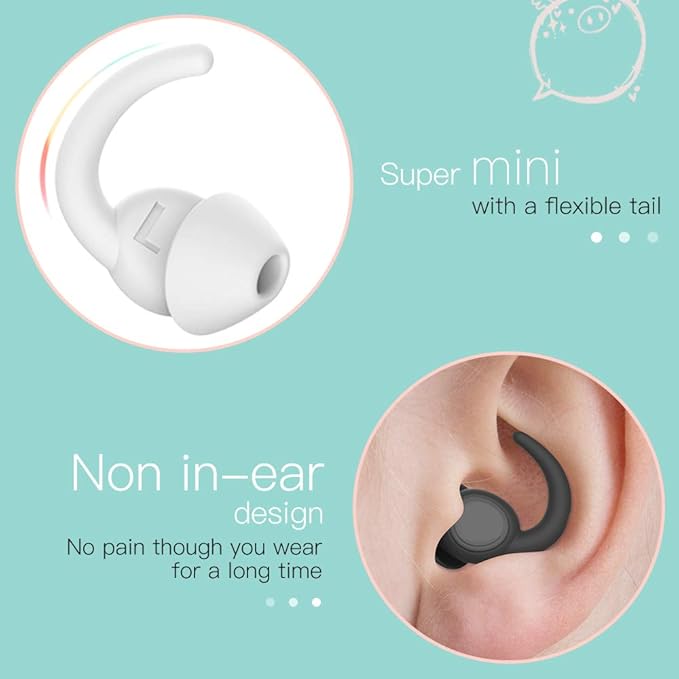 WUTAN Ear Plugs for Sleeping Noise Cancelling 14-38dB, Comfortable Soft Reusable Silicone Ear Plugs Noise Reduction Earplugs for Sleep Concert Work Airplane Travel (earplugsBLACK RED, S/L)