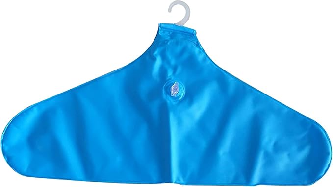 5Pcs Inflatable Clothing Hanger for Travel, Outdoor Clothes Hanger Rack Non-Slip Portable Coat Holder, Blue