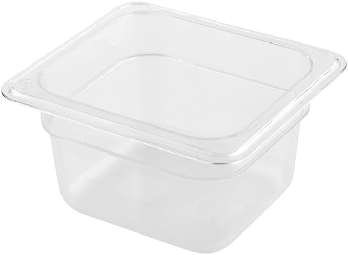 Restaurantware-4 Inch Deep Food Pans, 10 1/6 Size Commercial Food Storage Container - Freezable, Break-Resistant, Clear Plastic Cold Pans, Dishwashable, For Kitchens, Restaurants, Or Cafeterias
