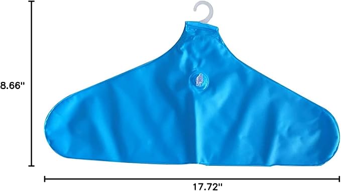 5Pcs Inflatable Clothing Hanger for Travel, Outdoor Clothes Hanger Rack Non-Slip Portable Coat Holder, Blue