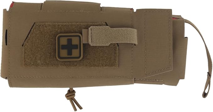 IFAKon Compact V3 Ifak Pouch for Trauma Kit, Quick Pull First Aid Pouch with 7 Pockets Adapt to Belt, MOLLE Plate Carrier Vest, Waistband, Chest Rigs.