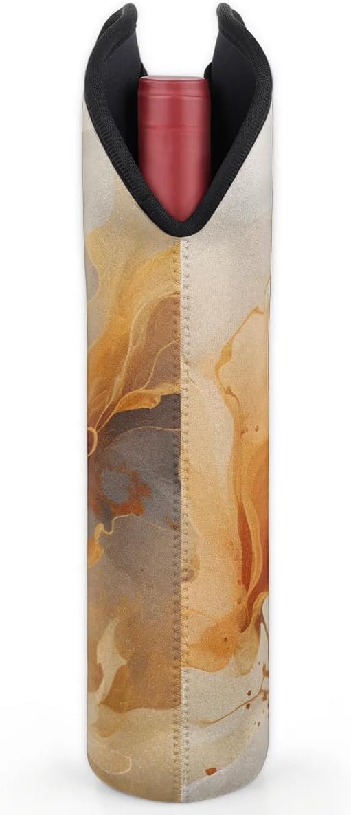 Wine Carrier Tote Personalized Bag for 2 Bottles - Neoprene Wine Bottle Holder with Carry Handle, Wine Protective Bag Insulated Bag Beer Cans Water Bottle Holder for Travel Picnic,Style8