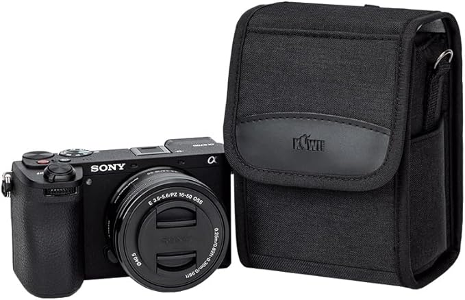 KIWIFOTOS Travel Camera Bag with Strap Camera Carrying Case for Fuji X-E5 X100VI X100V X100F GFX100RF Sony RX1R III A6700 A6600 A6100 CANON G1X Mark III Compact Camera