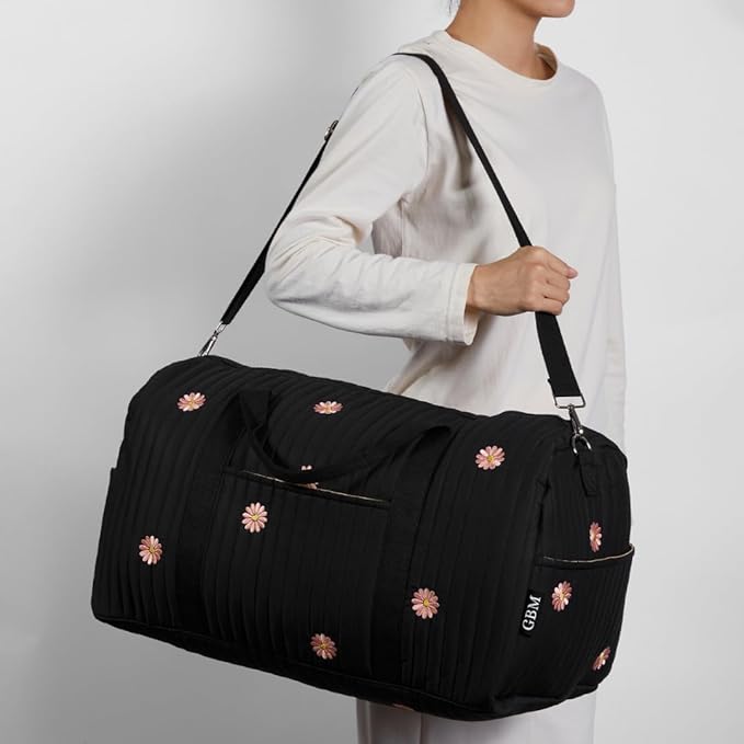 Women’s Travel Duffel Bag – Large Weekender & Overnight Travel Bag with Wet Pocket, Carry-On Friendly, Ideal as Hospital or Maternity Bag for Labor and Delivery