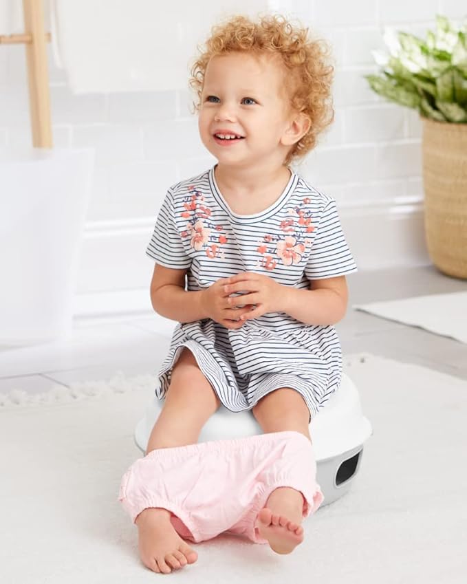Skip Hop Go Time Multi-Stage 3 in 1 Potty Seat, White/Grey