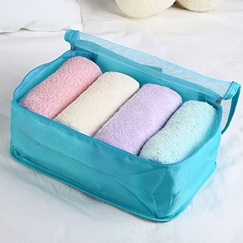 Portable Packing Cubes - Perfect Luggage Organizer Bags, Packing Cubes for Suitcases, Compression Packing Cubes, Travel Bags Organizer for Luggage, Luxurious Travel Cubes, Blue