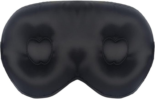 3D Silk Sleep Mask, Eye Pillow for Insomnia Relief (Black)
