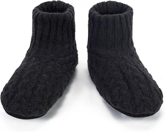 Mens Fuzzy Slipper Socks Soft Cozy Thick House Indoor Boot Sock Shoes with Anti-Skid Bottom Soles
