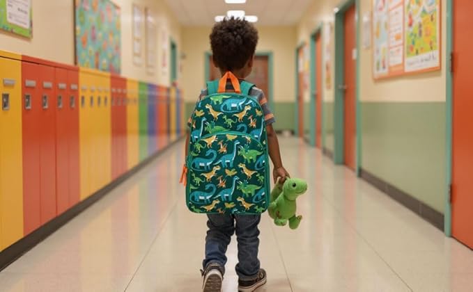 Trail maker 15 Inch Kids Backpacks for Boys & Girls | Preschool, Kindergarten, Elementary School Backpacks with Adjustable, Padded Straps (Prehistoric Pals)