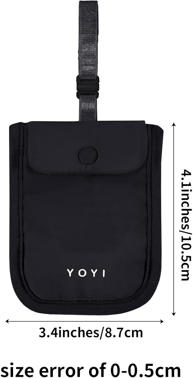 YOYI YOYI RFID Undercover Bra Wallet,Travel Pouch,Secret Pocket - Credit Cards & Money & Valuables with Adjustable,Elastic Strap Suitable for All Bra Sizes