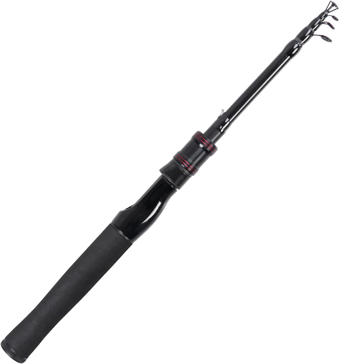 Telescopic Fishing Rod, Collapsible Fishing Rod Portable Spinning Pole for Saltwater and Freshwater, Carbon Fiber Lightweight and Compact Design