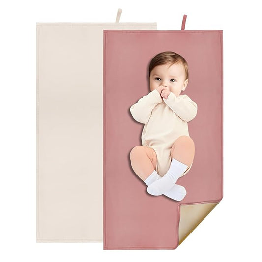 2 Pack Portable Diaper Changing Pad for Baby, Wipeable Baby Changing Mat for Travel or Home, Foldable Mat Fits Perfectly in Diaper Bag (67-13)