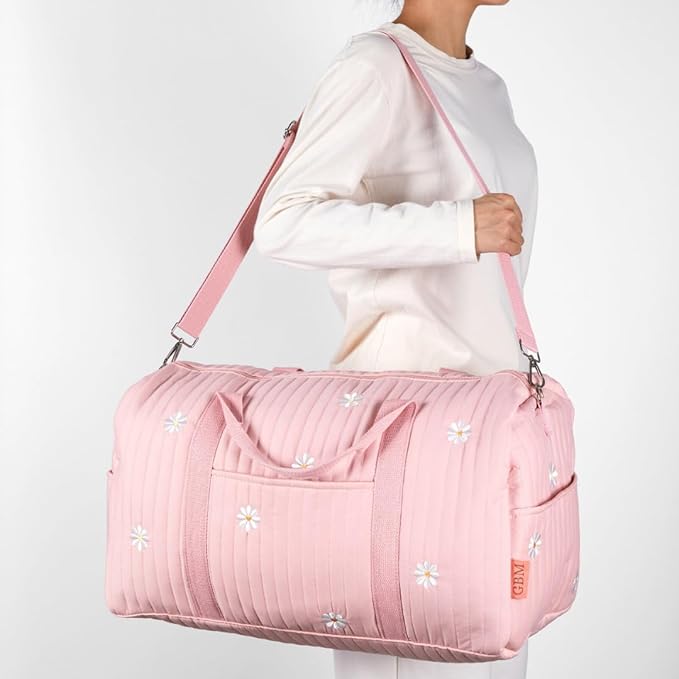 Women’s Travel Duffel Bag – Large Weekender & Overnight Travel Bag with Wet Pocket, Carry-On Friendly, Ideal as Hospital or Maternity Bag for Labor and Delivery