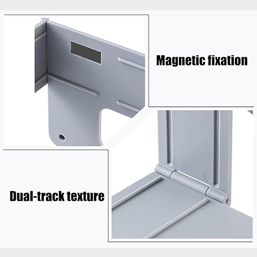 MiOYOOW Foldable Trash Bag Holder, Hanging Waste Garbage Can Rack Magnetic Closure Waste Bag Hanger Racks with Fixing Snap for Kitchen Cabinets Doors