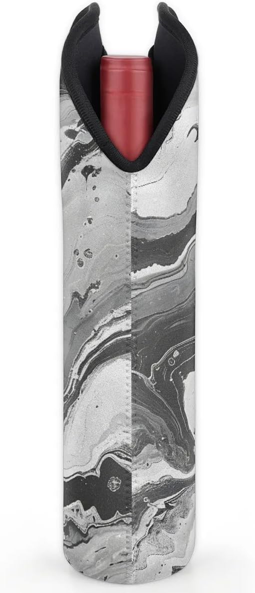 Wine Carrier Tote Personalized Bag for 2 Bottles - Neoprene Wine Bottle Holder with Carry Handle, Wine Protective Bag Insulated Bag Beer Cans Water Bottle Holder for Travel Picnic,Style15