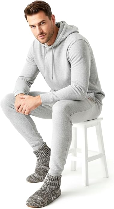 Cozylook Men's Slipper Socks with Grips, Fuzzy Indoor Slippers for Men, Soft Warm Winter Socks with Non-slip Soles