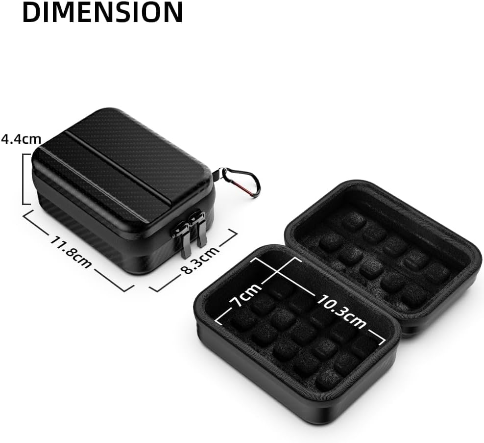 SUREWO Mini Pro Carrying Case for GoPro, Hard Shell Travel Storage Case for Go Pro Hero 13/12/11/10/9/8/7/6/5/4,DJI Osmo Action 5/4/3/2,AKASO and More