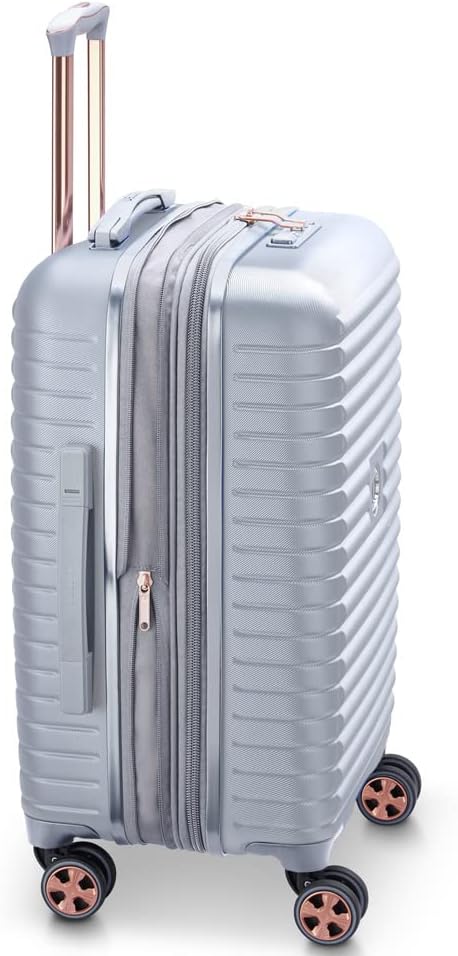 DELSEY PARIS Cruise 3.0 Hardside Expandable Luggage with Spinner Wheels, Platinum, Carry on 20 Inch
