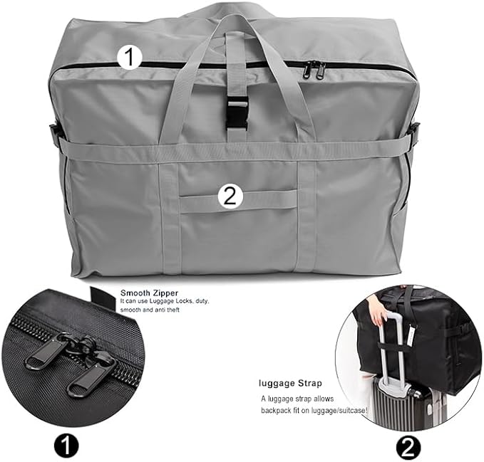 Travel Duffle Bag,Large Storage Bags,Foldable Weekender Bag,Overnight bag,Heavy Duty Travel Bag,Reinforced Carry Straps Gmy Dance Bag for Men And Women Camping,Moving,Hospital