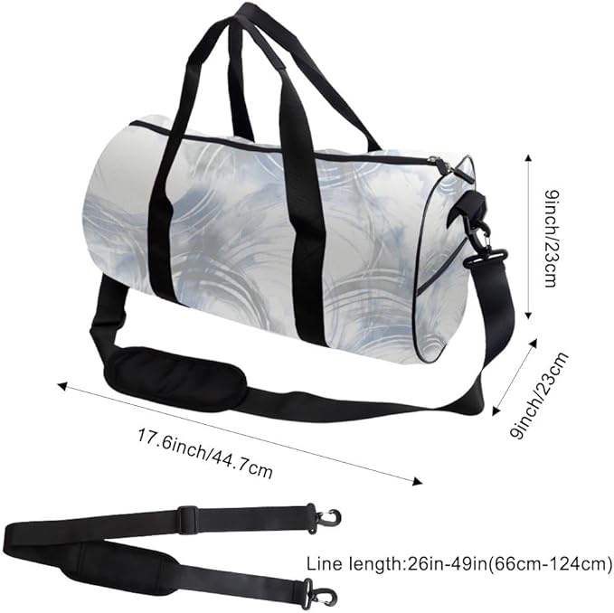 Stylish Curved Brushstroke Design Waterproof Duffle Bags For Men Women Oxford Tote Bags Adjustable Shoulder Strap, Convertible Carry Backpack Gym Bag Cute For Camping Yoga Gym Backpack