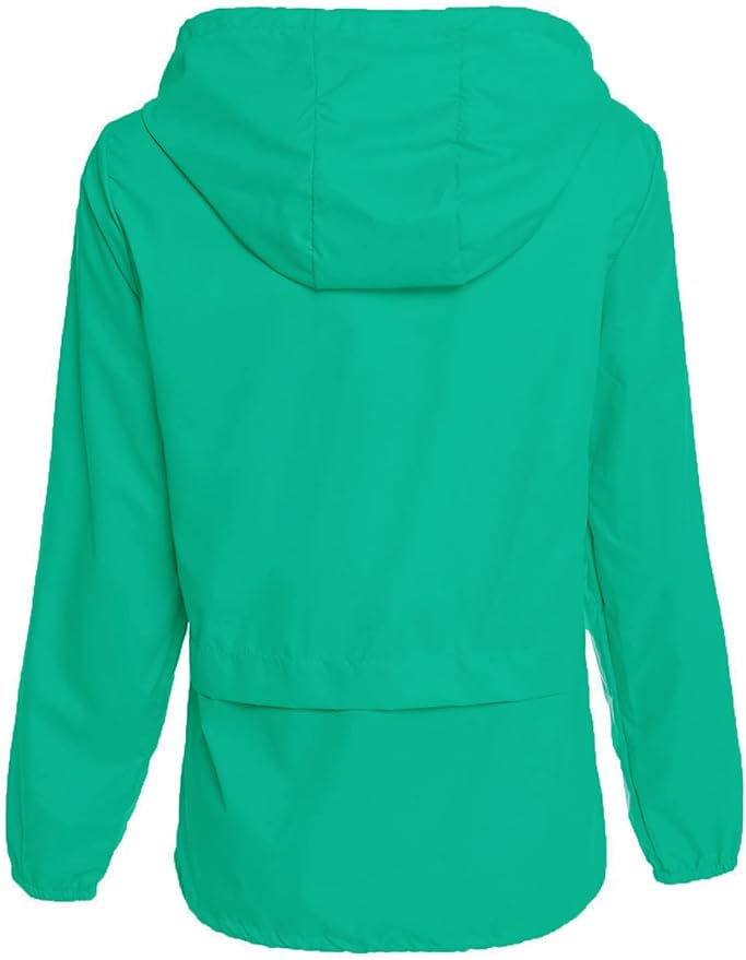 Avoogue Raincoat Women Lightweight Waterproof Rain Jackets Packable Outdoor Hooded Windbreaker